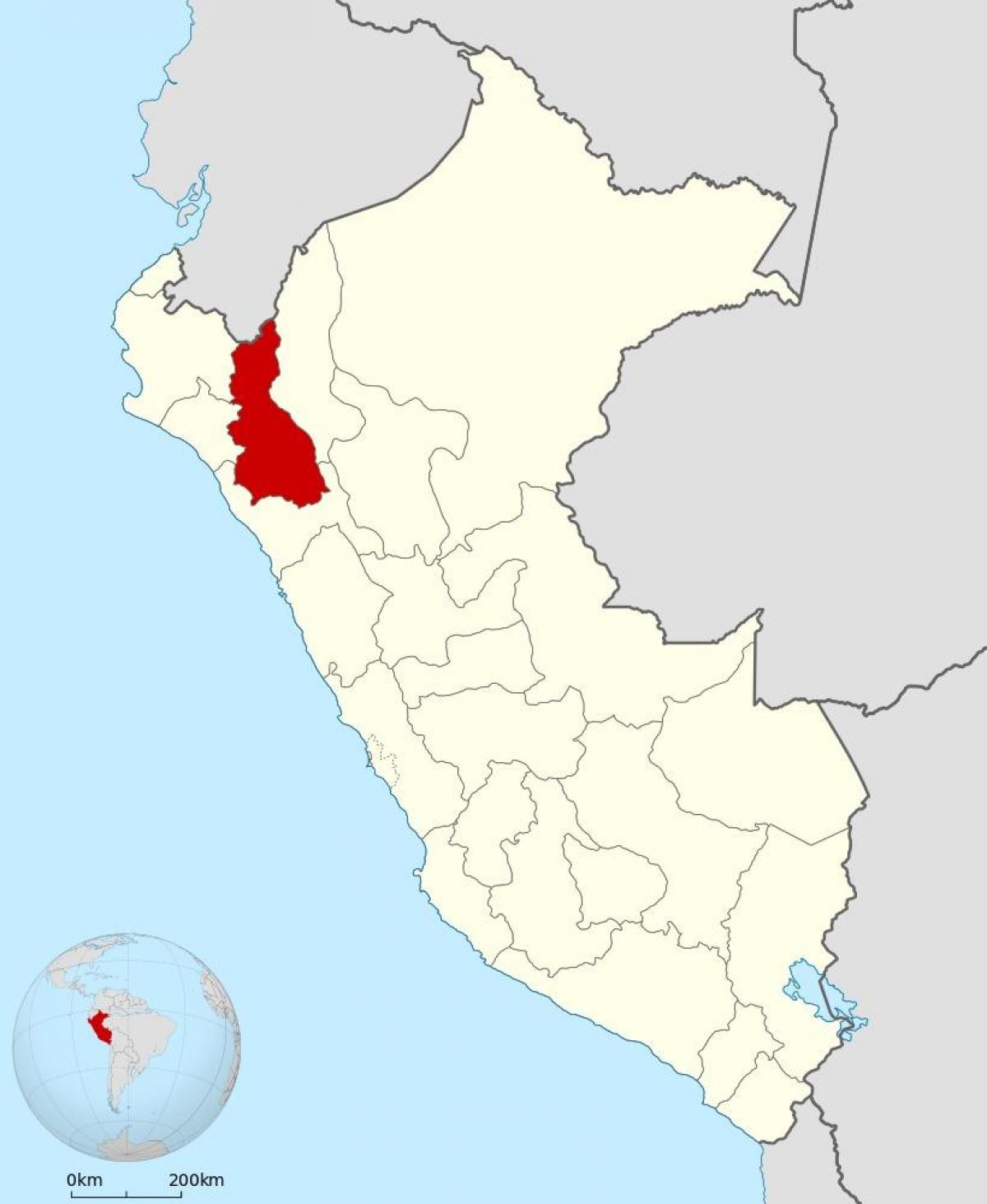 mapa cajamarca w Peru