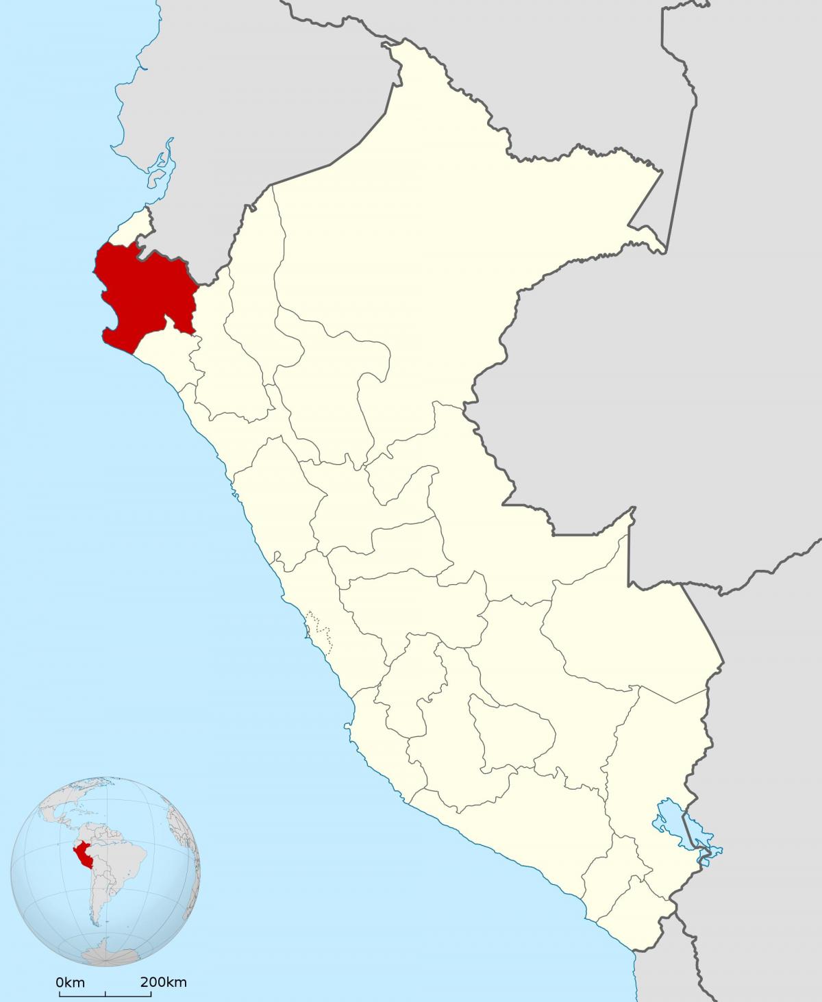 mapa piura, Peru