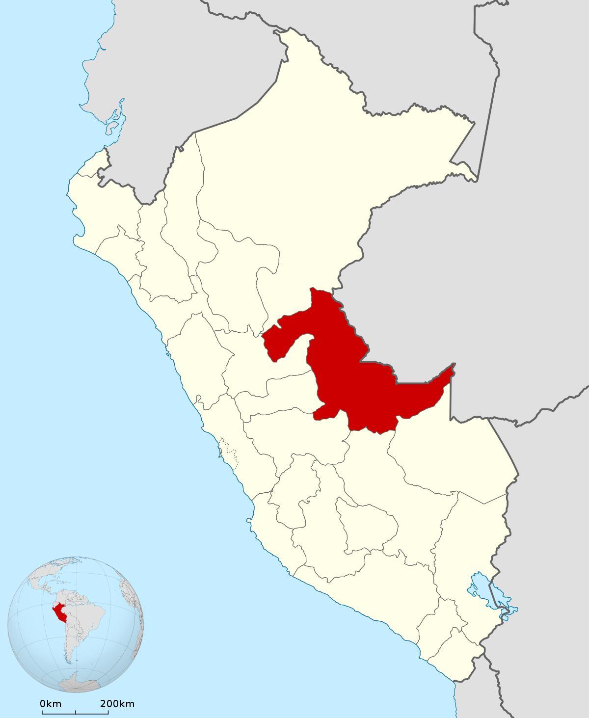 mapa пукальпа Peru
