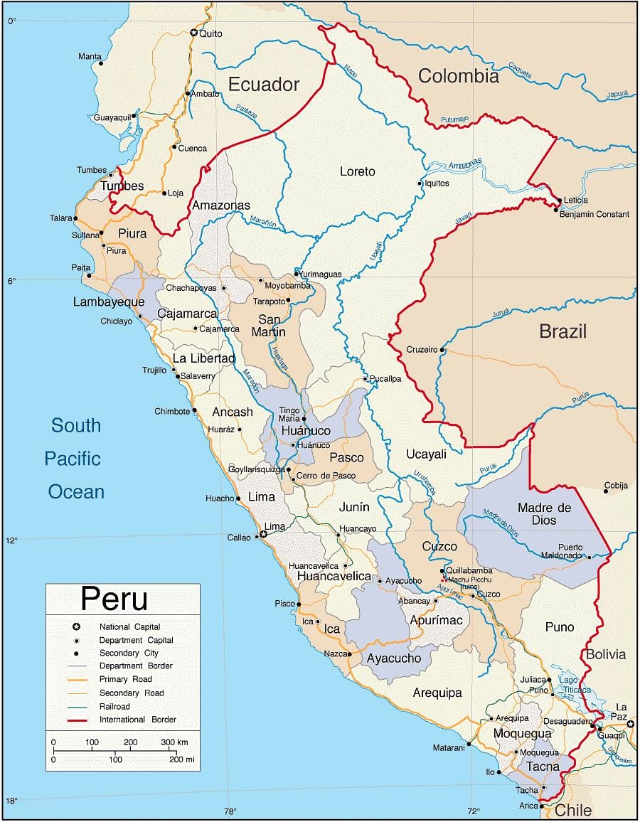 mapa морай Peru