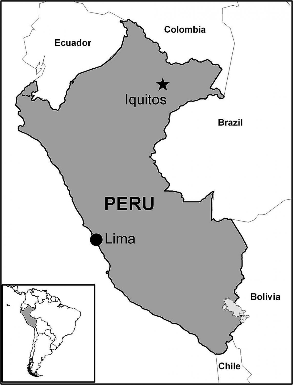 mapa iquitos, Peru