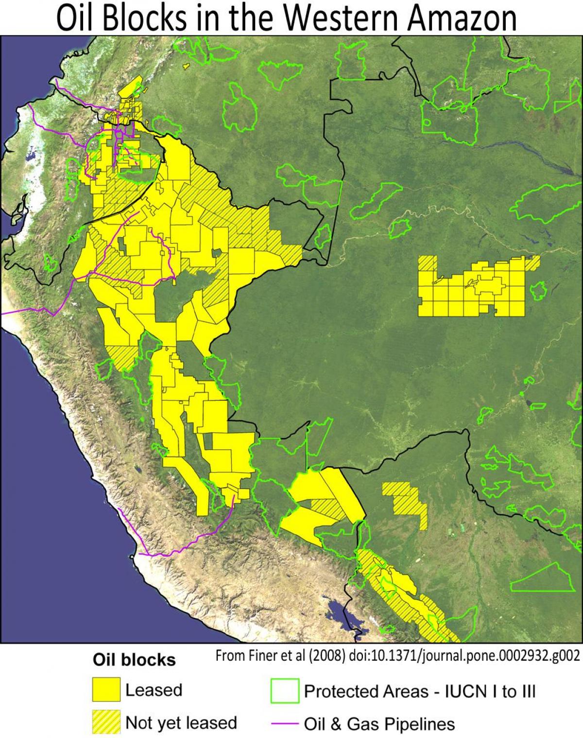 Peru Amazonka mapie