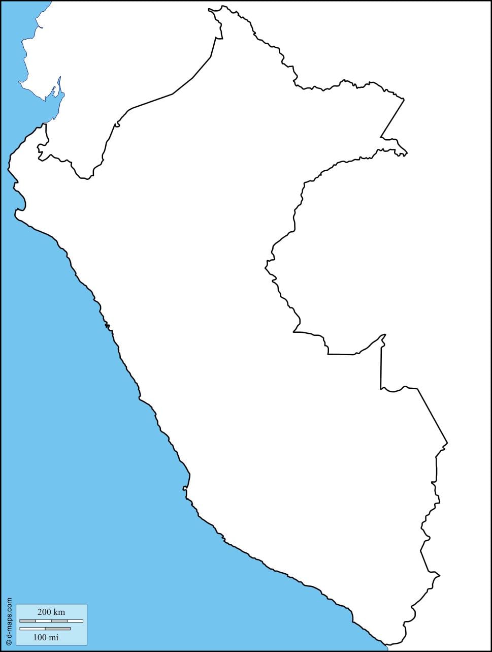 mapa pusta mapa Peru