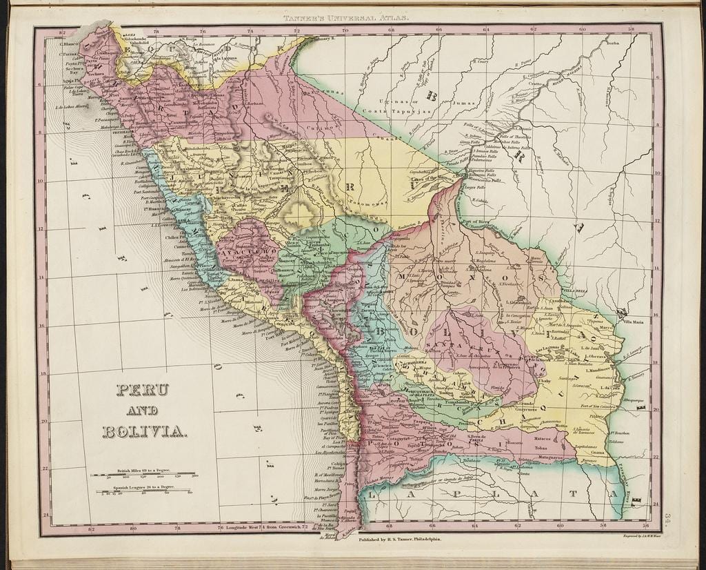 mapa starożytnego Peru