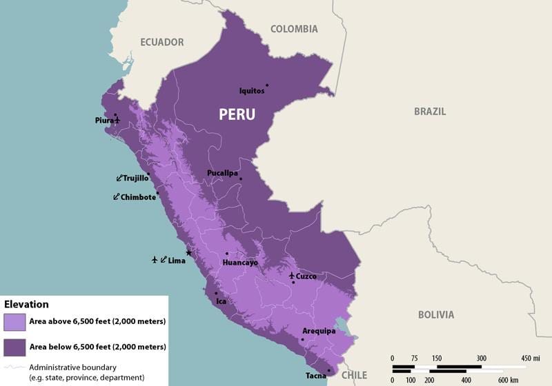 mapa zeke ' a Peru