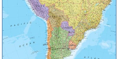 Mapa Peru W Ameryce Południowej