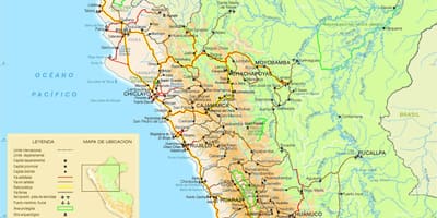 Mapa Północnego Peru