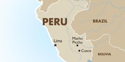 Mapa Peru i krajów sąsiednich