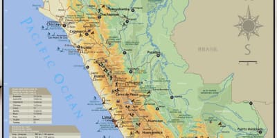 Mapa Peru podróże