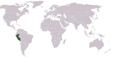 Mapa Peru globalnej