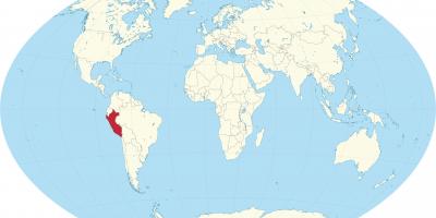 Mapa świata pokazująca Peru