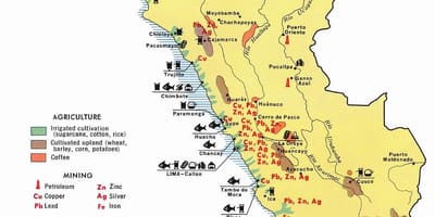 Mapa Peru rolnictwo