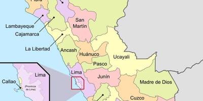 Mapa Peruwiańskiej pustyni