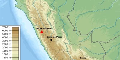 Mapa wysokościowa Peru
